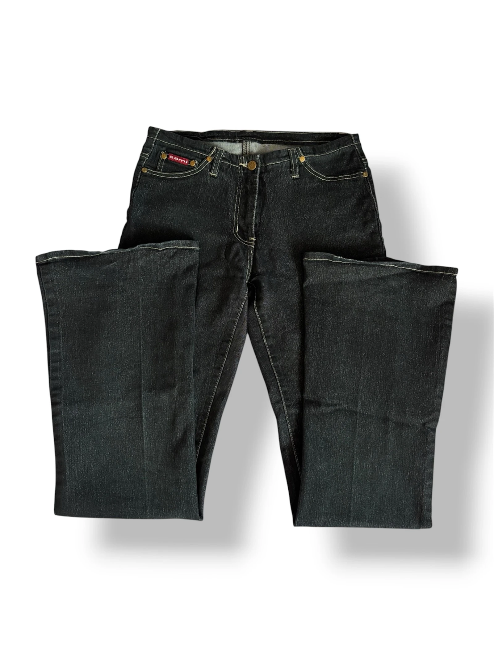 Jean Flare "Sami" Vintage - Noir délavé / Anthracite – photo 2